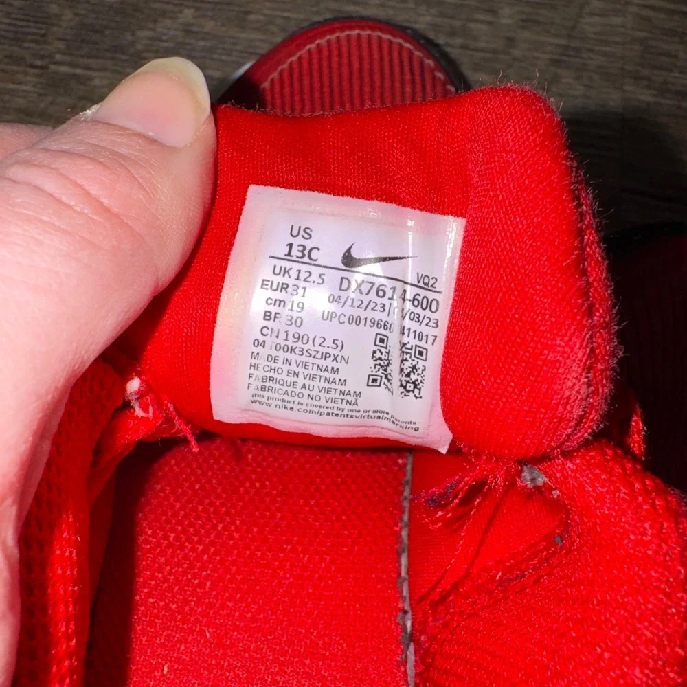 Nike Star Runner 4 Kids Shoes University Red White DX7614-600 Size 13C